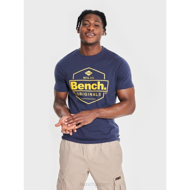 衣服 6XLP6 海軍 Bench デンゾ Tシャツ 男性