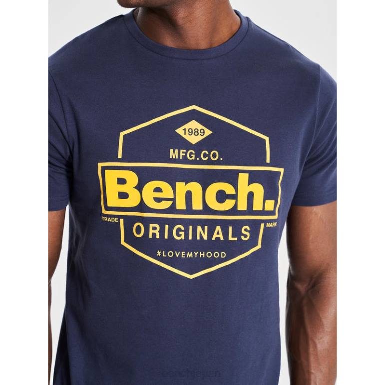 衣服 6XLP6 海軍 Bench デンゾ Tシャツ 男性