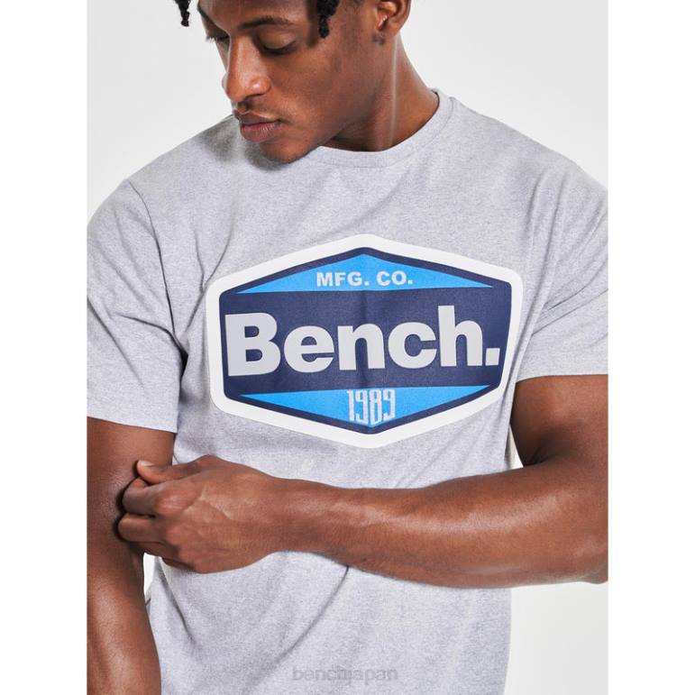 衣服 6XLP8 グレーメランジ Bench サニエル Tシャツ 男性